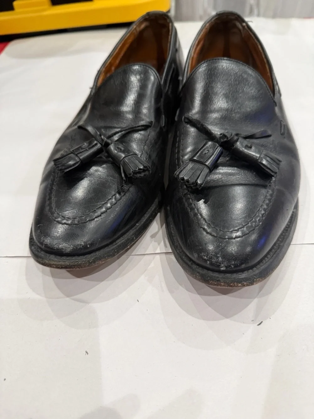 Allen Edmonds Black Leather Tassel Loafers